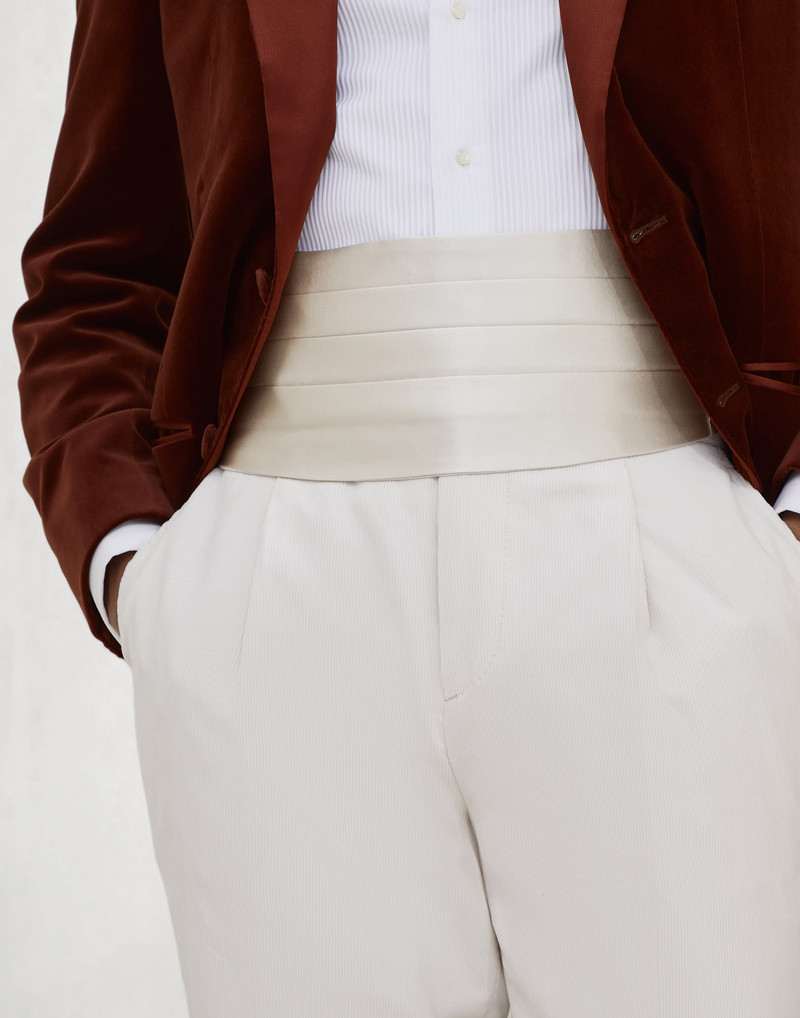 Silk and cotton satin cummerbund 3