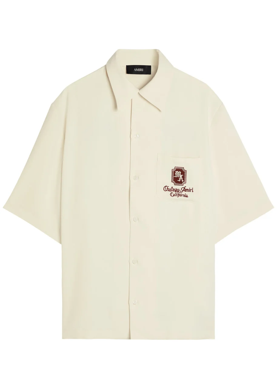 Amiri Chateau Embroidered Satin-twill Shirt - 1
