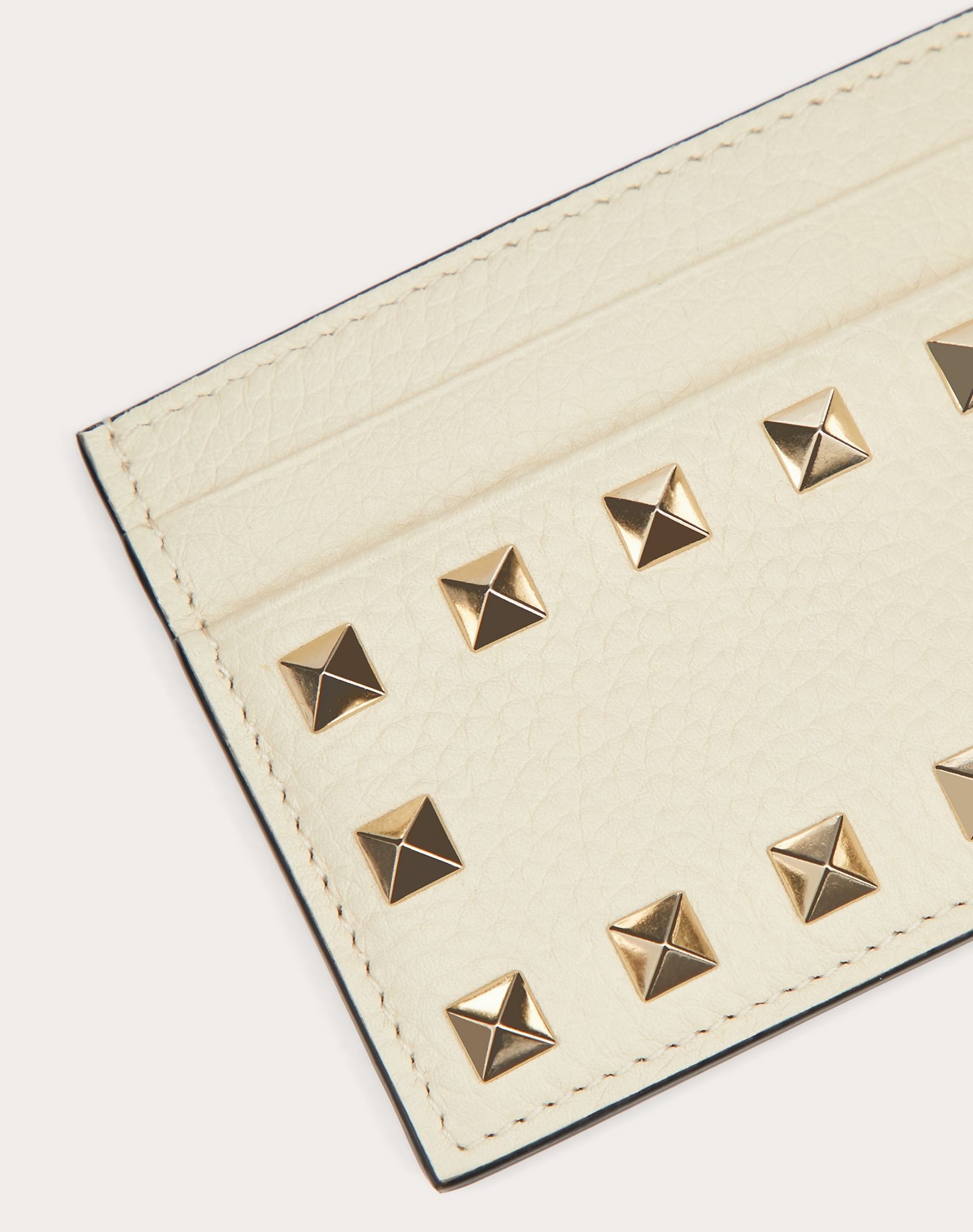 Rockstud Grainy Calfskin Cardholder - 2