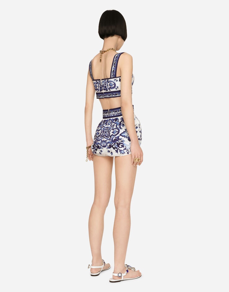 Majolica-print poplin bloomers - 2