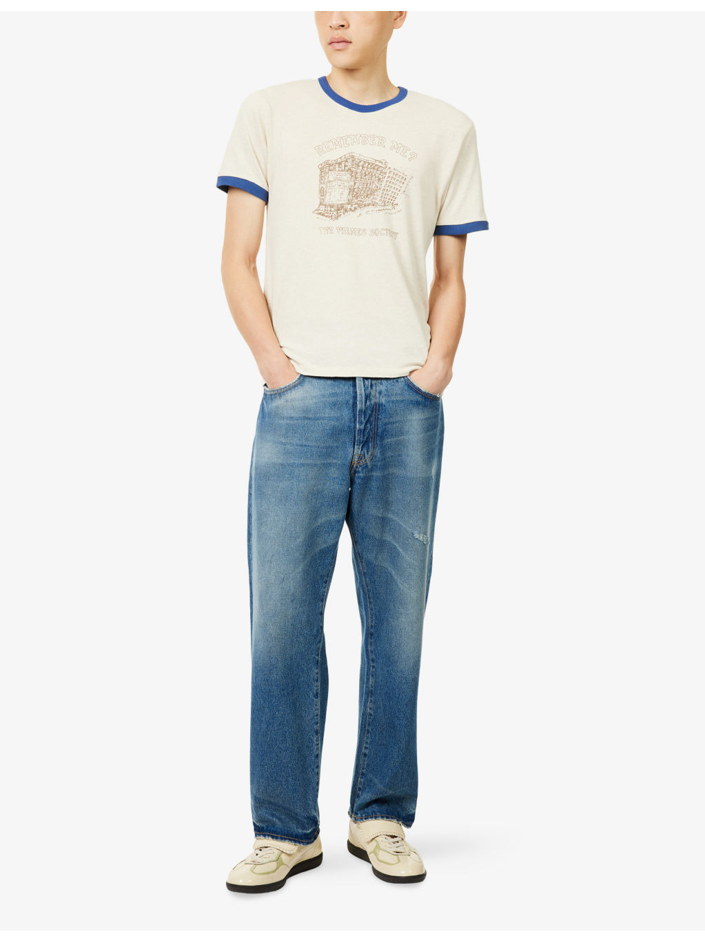 Ringer Short-Sleeve Cotton Blend T-Shirt - 2