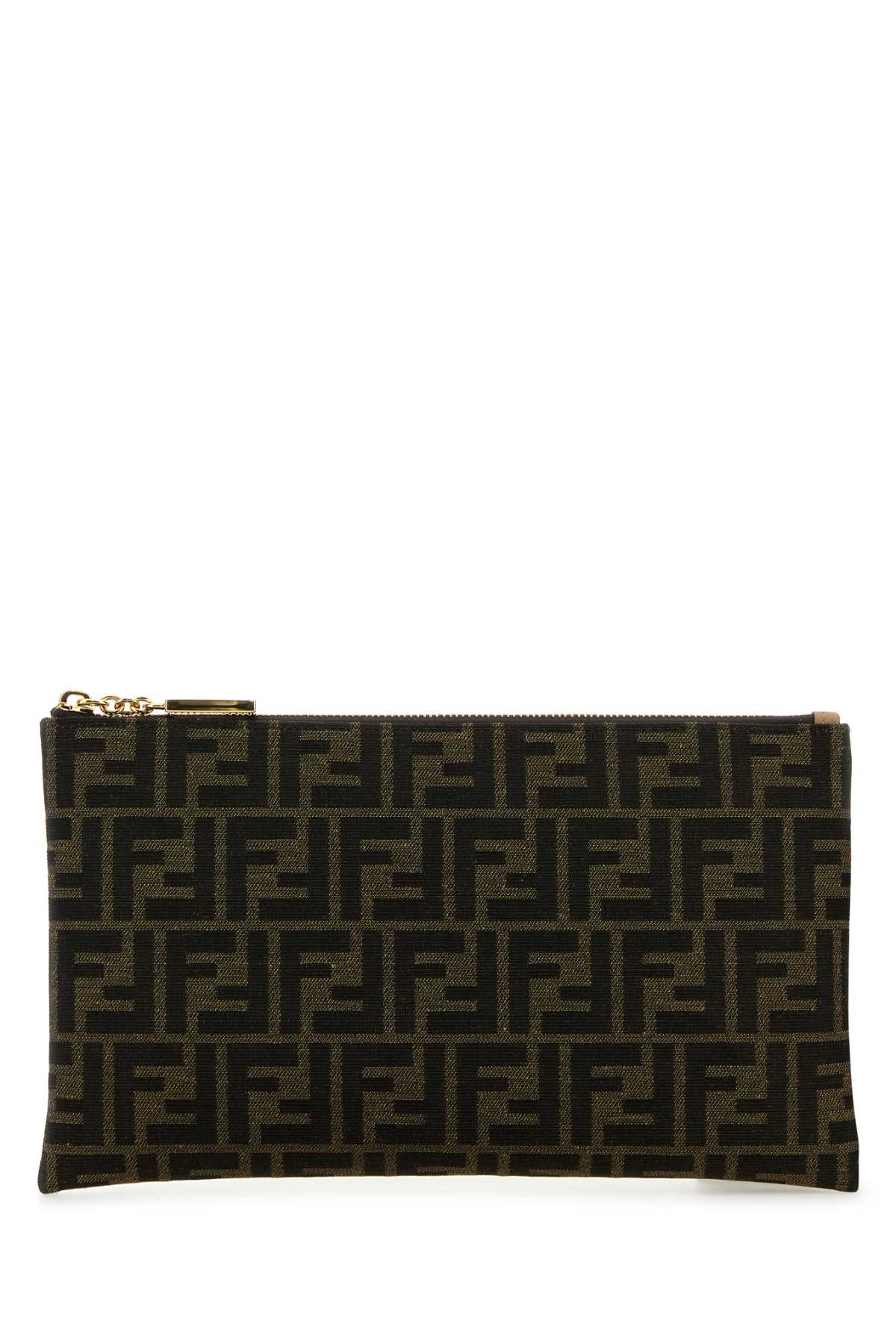 Fendi Women Embroidered Jacquard Medium Clutch - 1