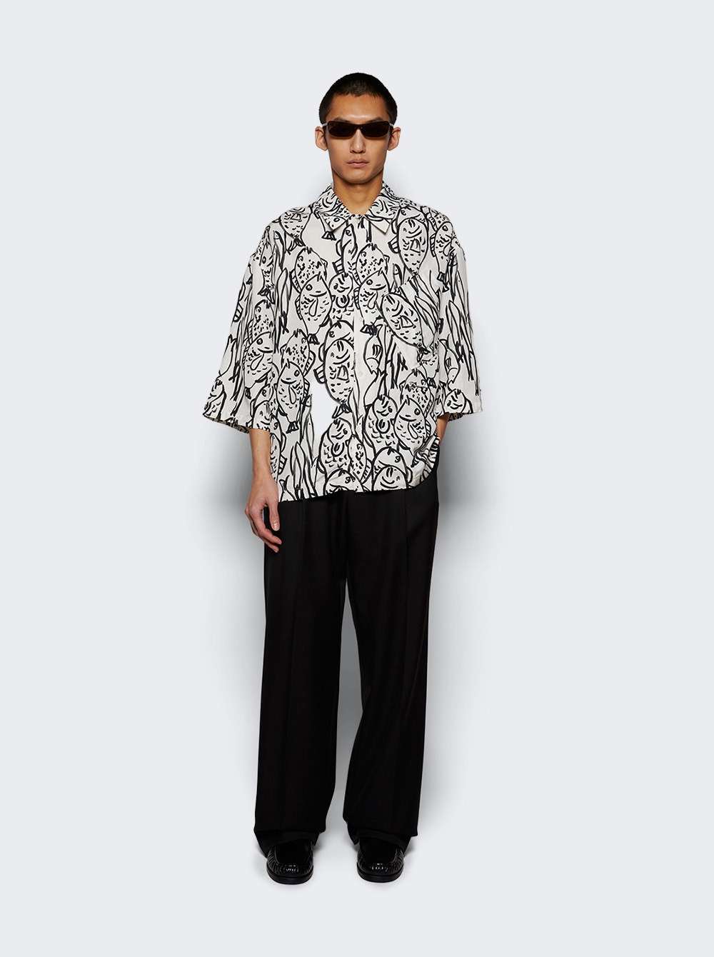 Aloe Shirt Black And White - 2