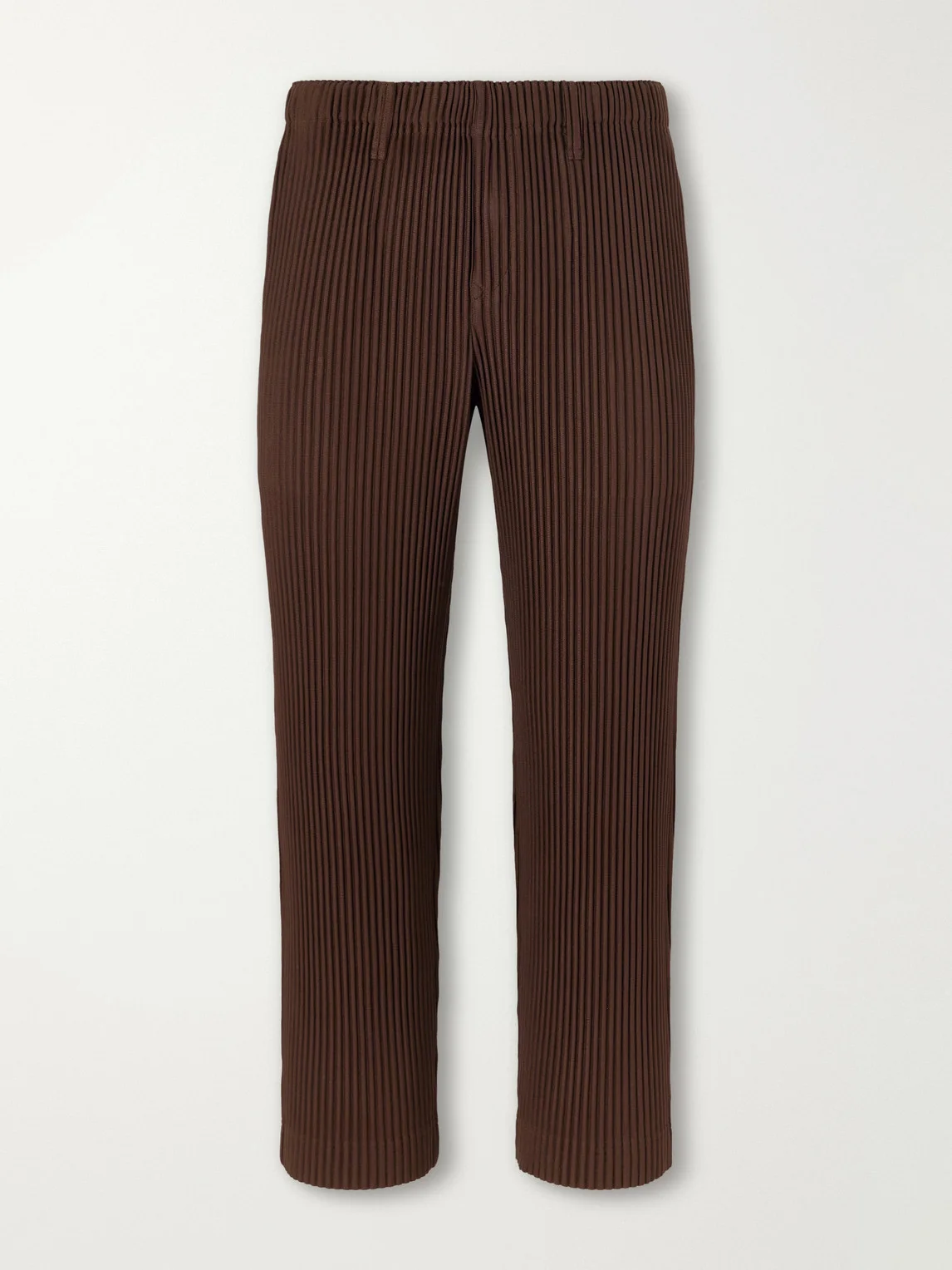 Straight-Leg Pleated Trousers - 1
