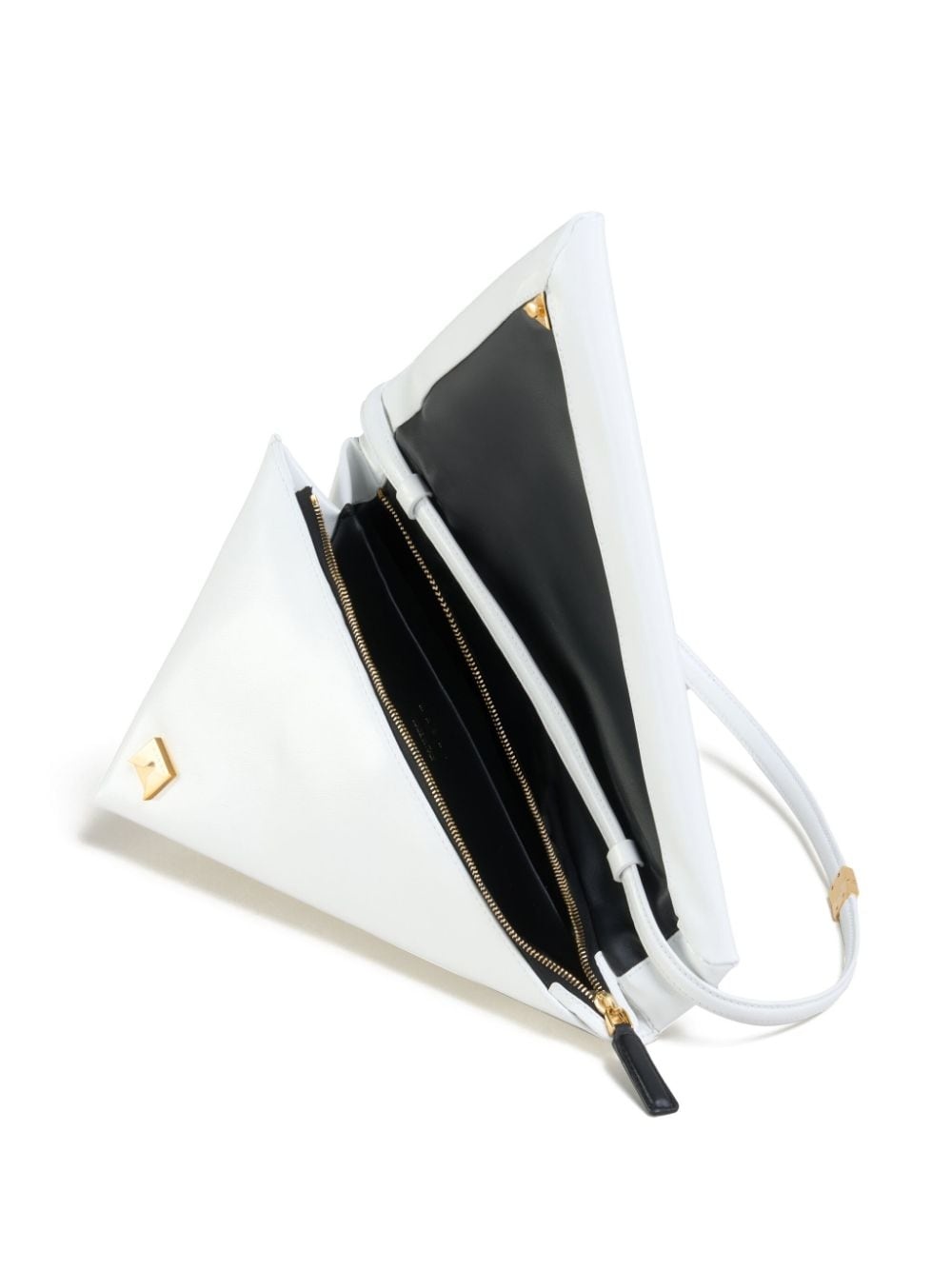 triangle leather shoulder bag - 5