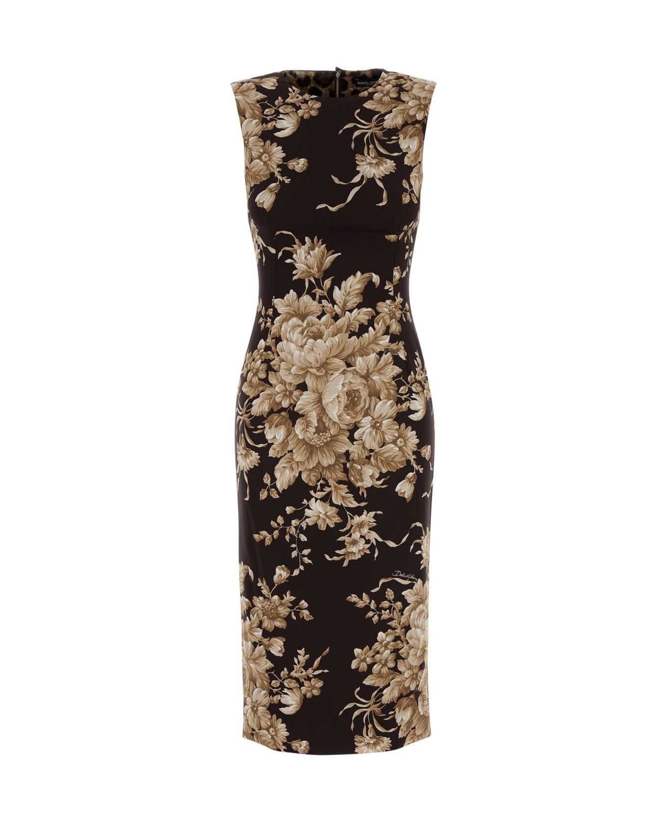 Rose Print Dress - 1