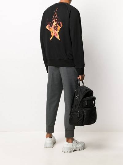 Neil Barrett flames logo print sweatshirt outlook