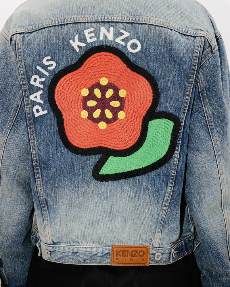 'KENZO Pop' embroidered trucker jacket in japanese denim 6