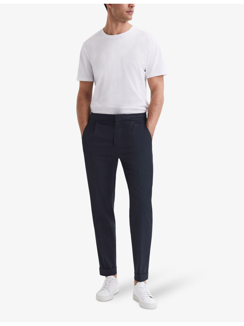 REISS Brighton relaxed-fit tapered woven trousers outlook
