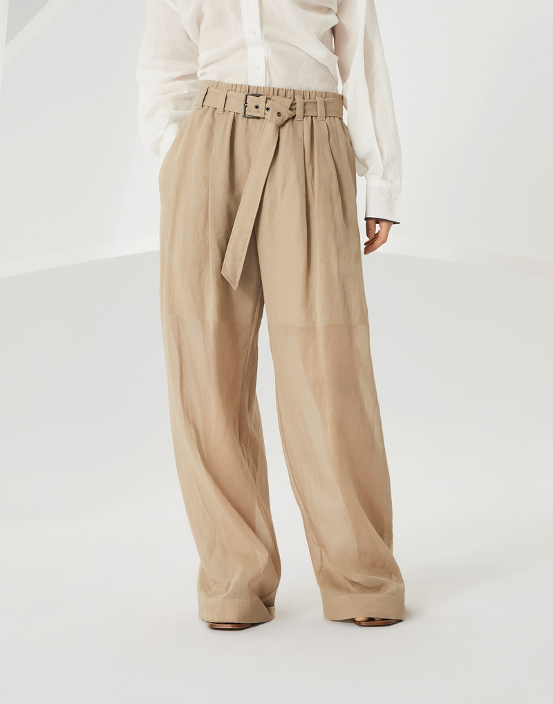 Cotton organza explorer track trousers with monili 1