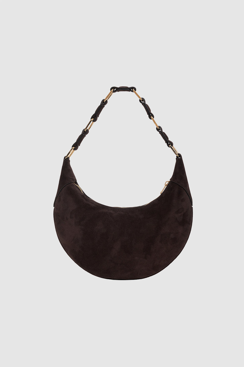Kate Hobo Bag - Dark Brown Suede 3