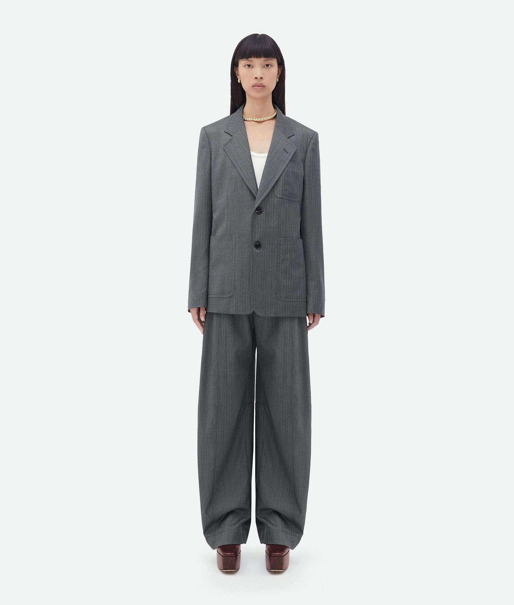 ジャケット BOTTEGA VENETA Bottega Veneta Wool Chevron Jacket Bottega Veneta wool chevron jacket | REVERSIBLE