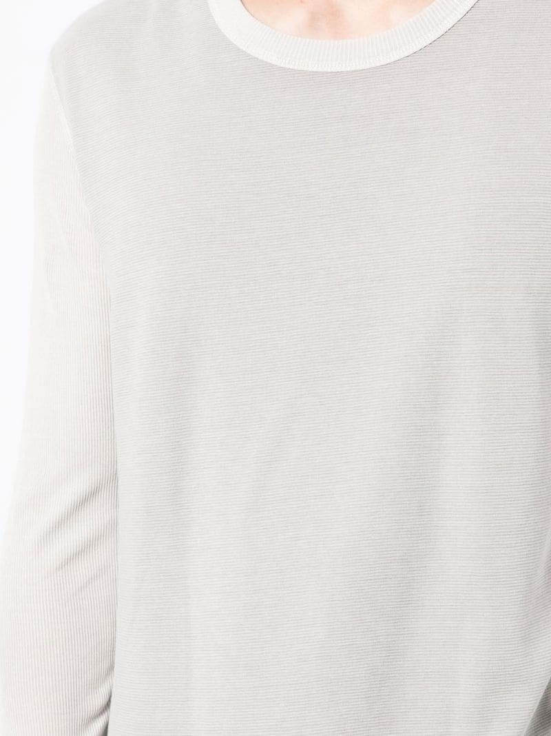 cotton round-neck long-sleeve T-shirt - 5