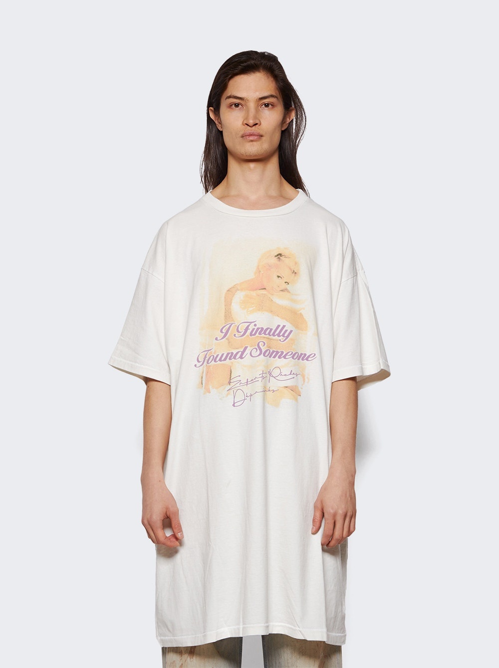 Finally Found Someone T-Shirt Dress White 3