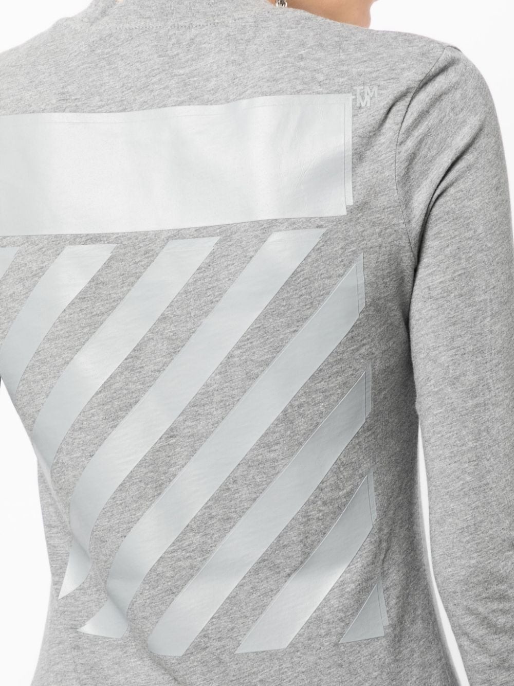 Diag-print long-sleeve T-shirt - 5