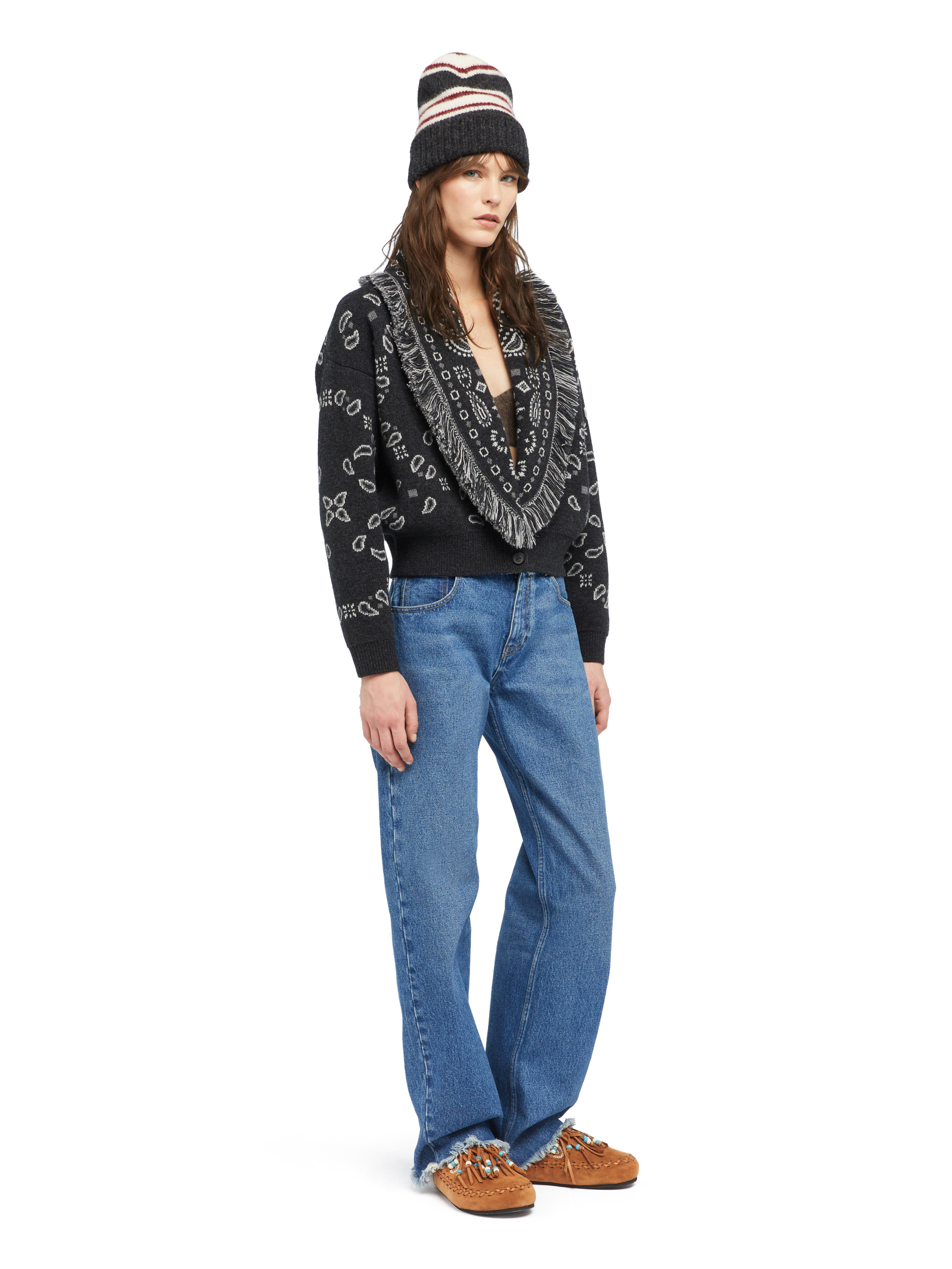 Bandana Jacquard Cardi-Bomber - 5