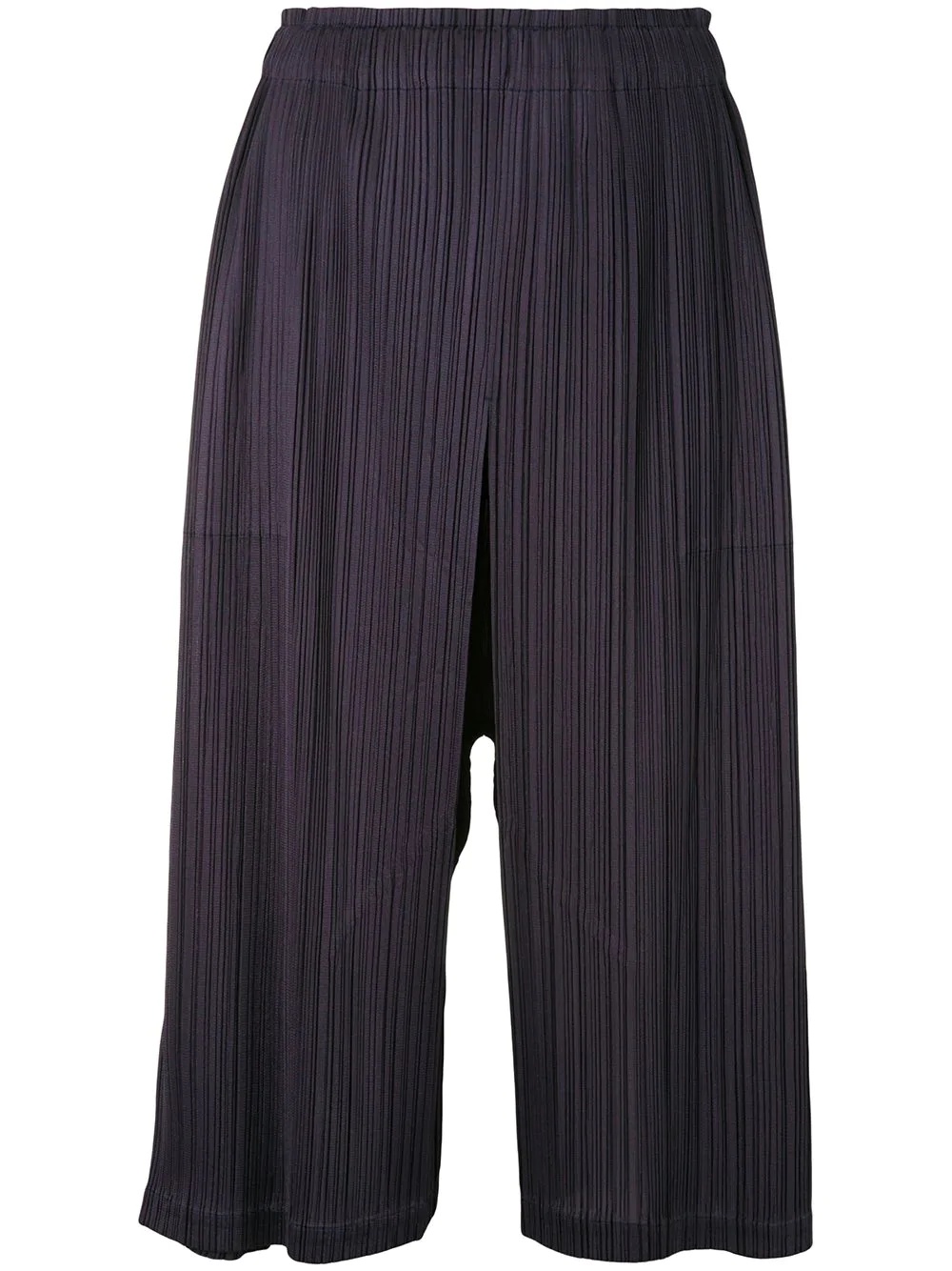 pleated cropped trousers - 1