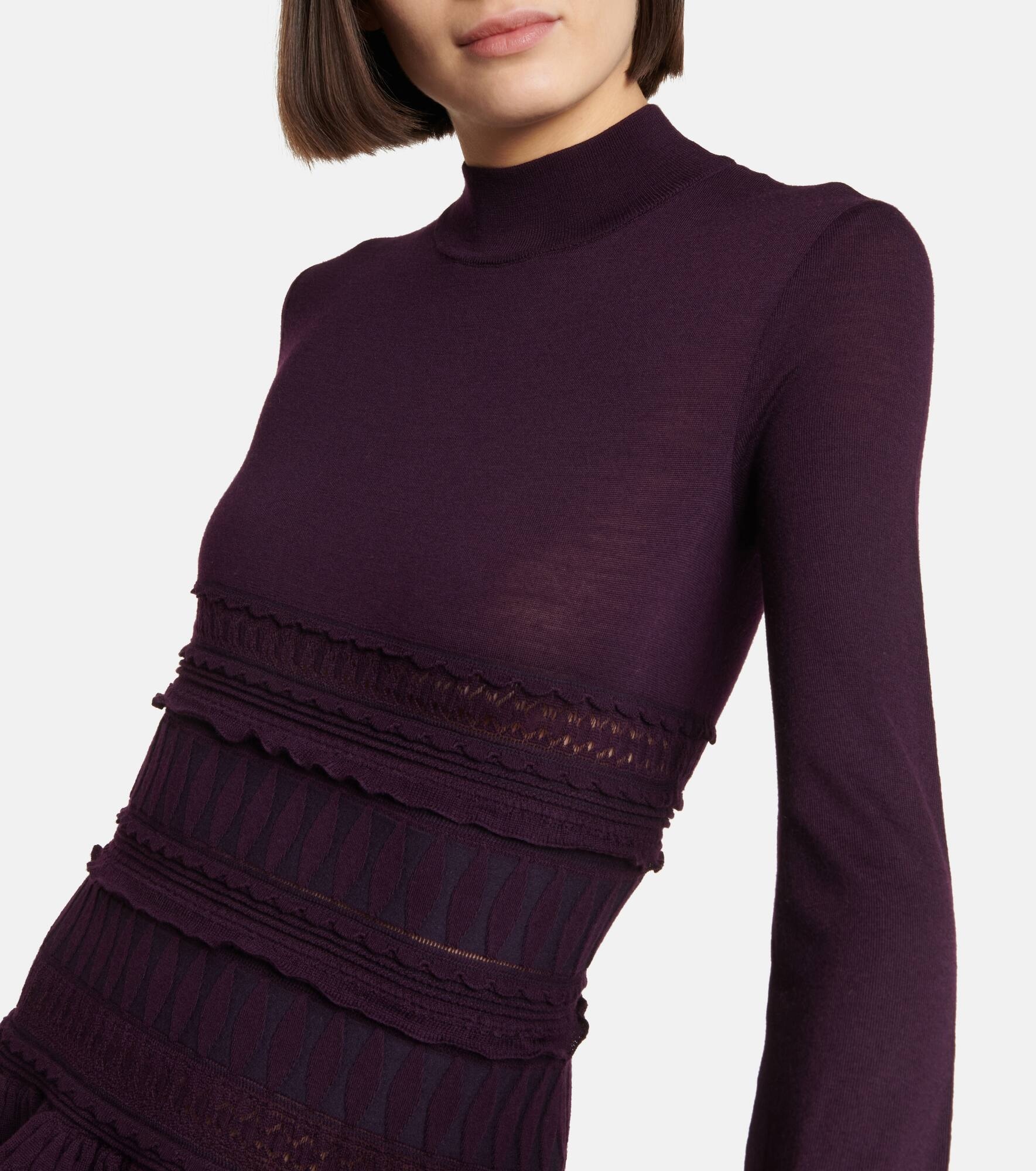Ruffle virgin wool minidress - 4