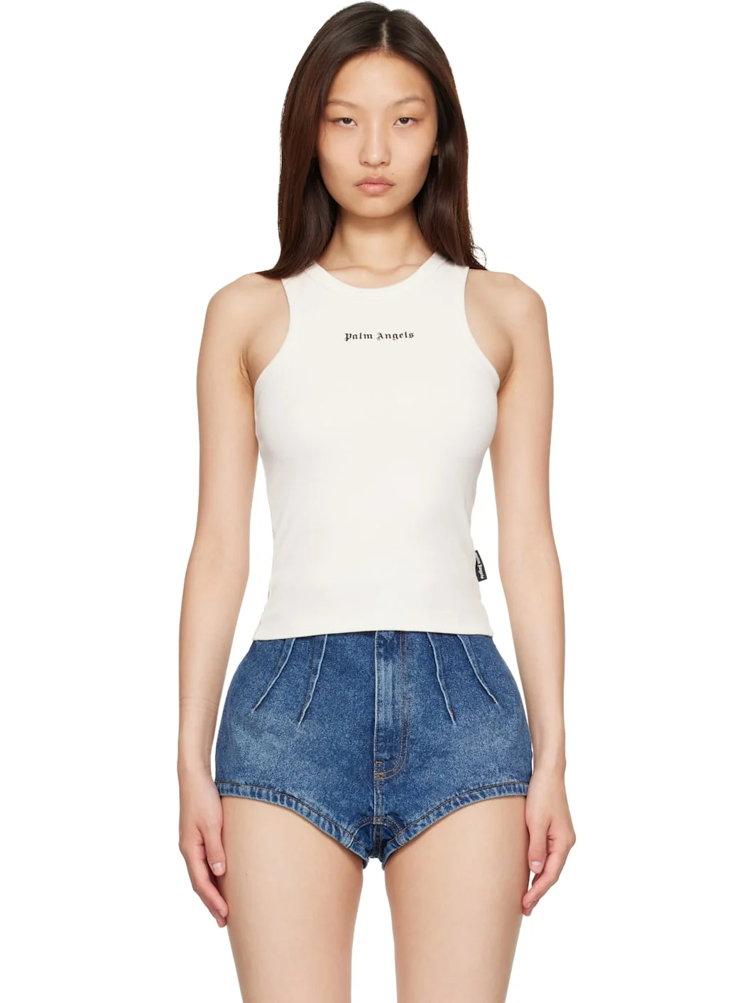 Off-White Classic Logo Fitted Tank Top - 1