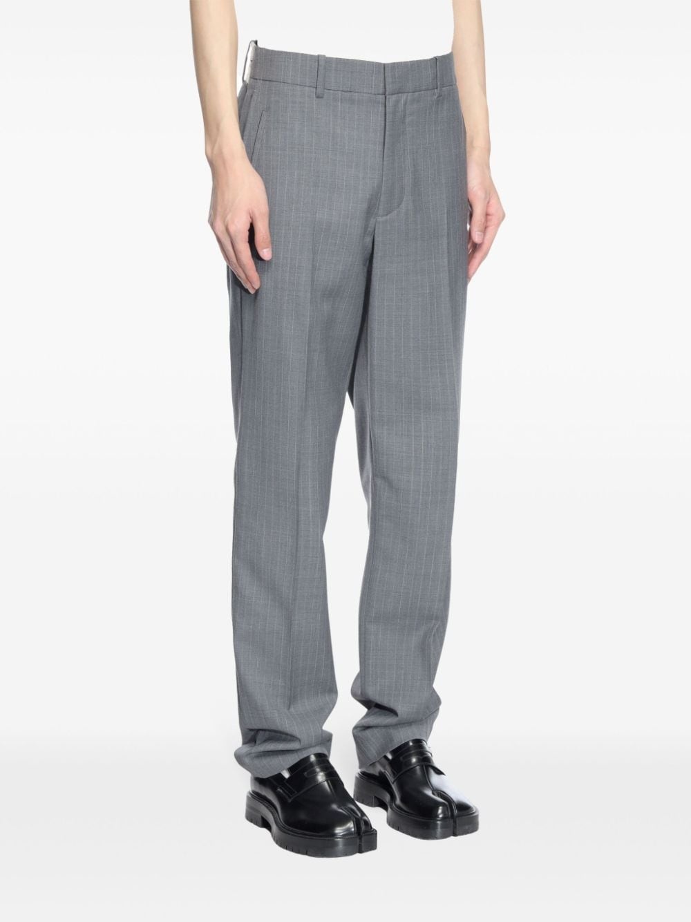 straight-leg tailored wool trousers - 3