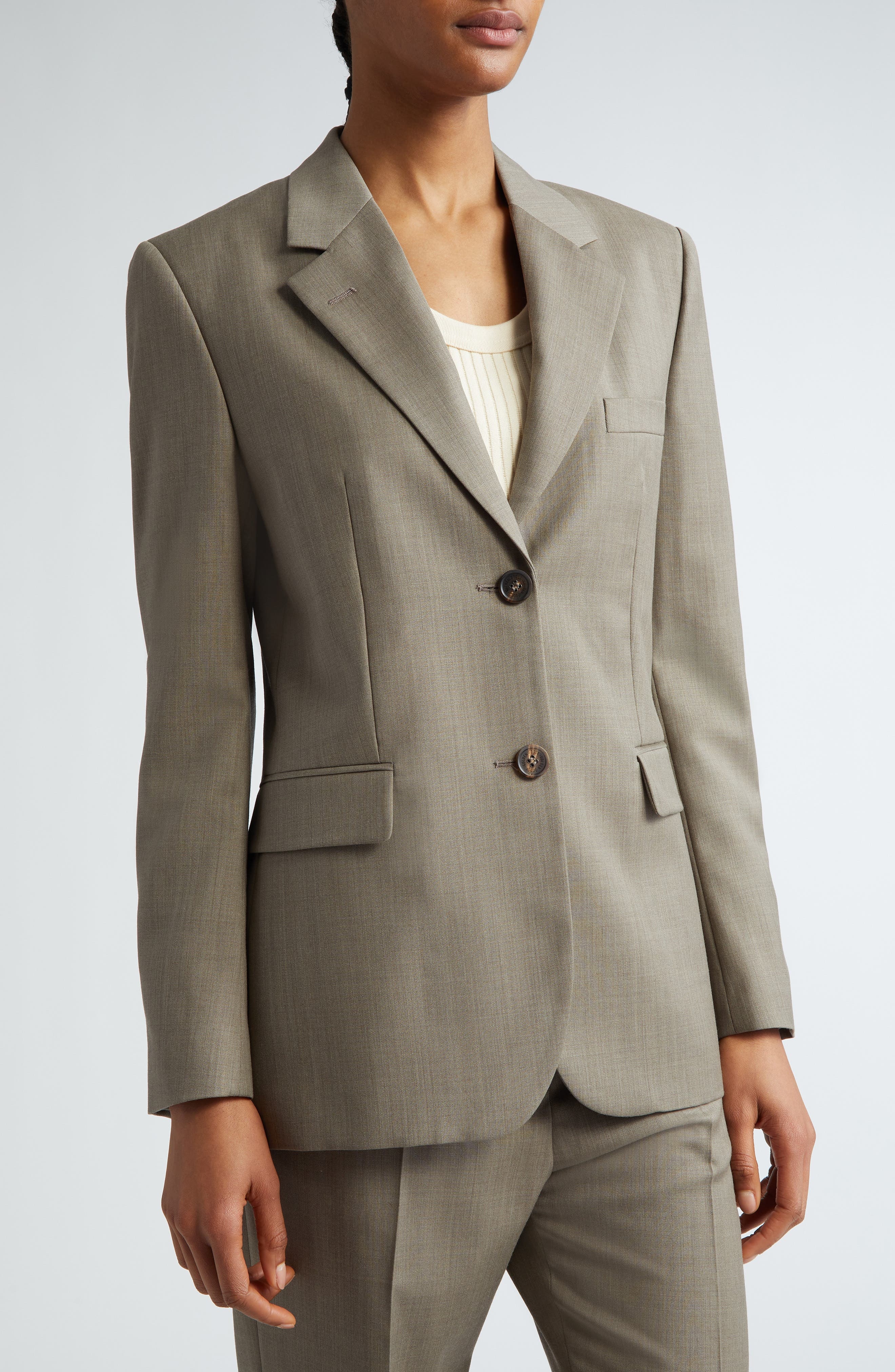Golden Goose Journey Single Breasted Wool Blazer in Fallen Rock at Nordstrom - 5