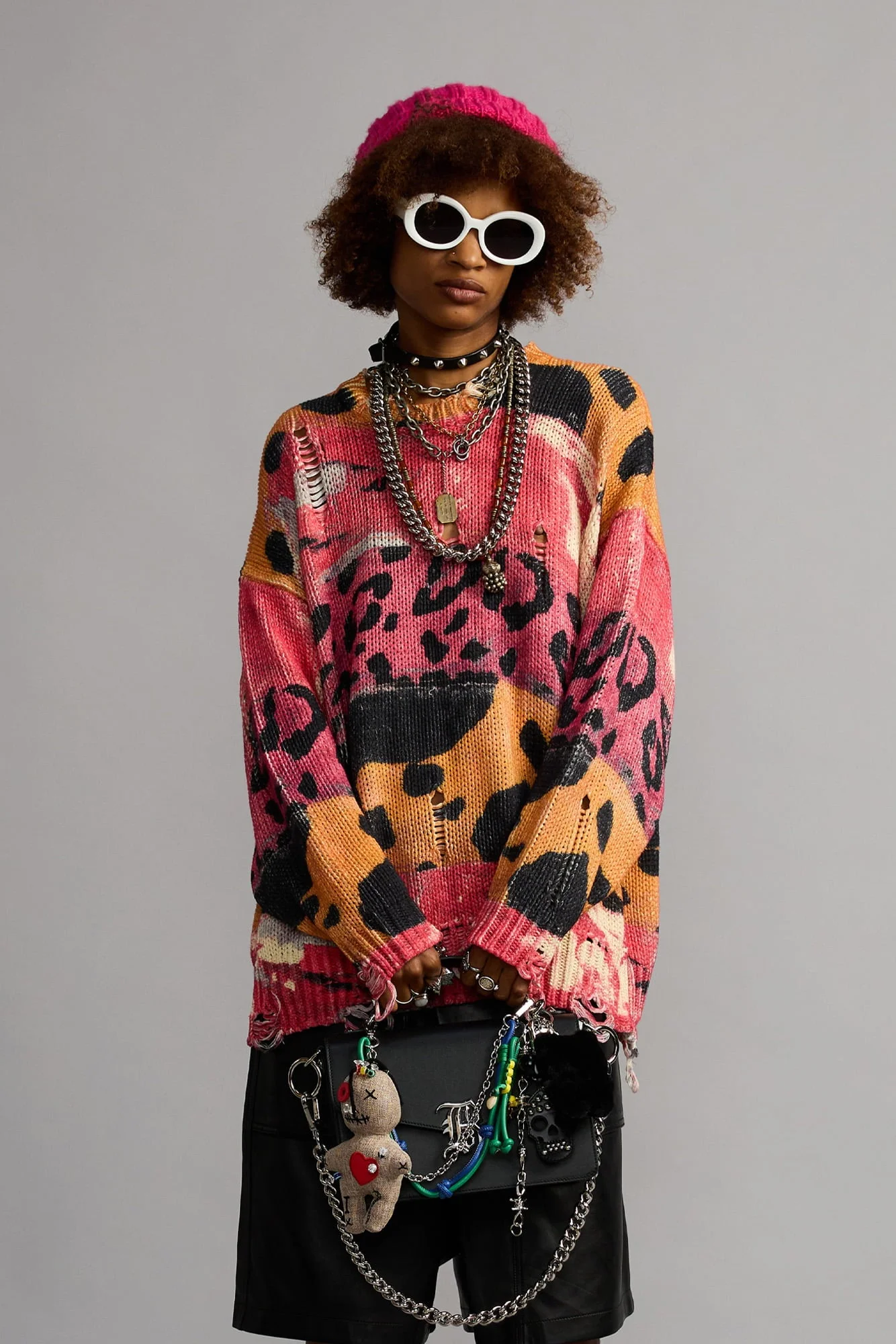 PRINTED OVERSIZED SWEATER - 1