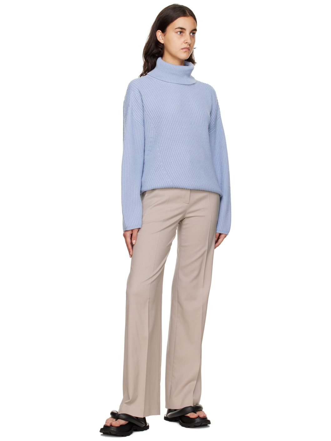 Blue Cotton Turtleneck - 4