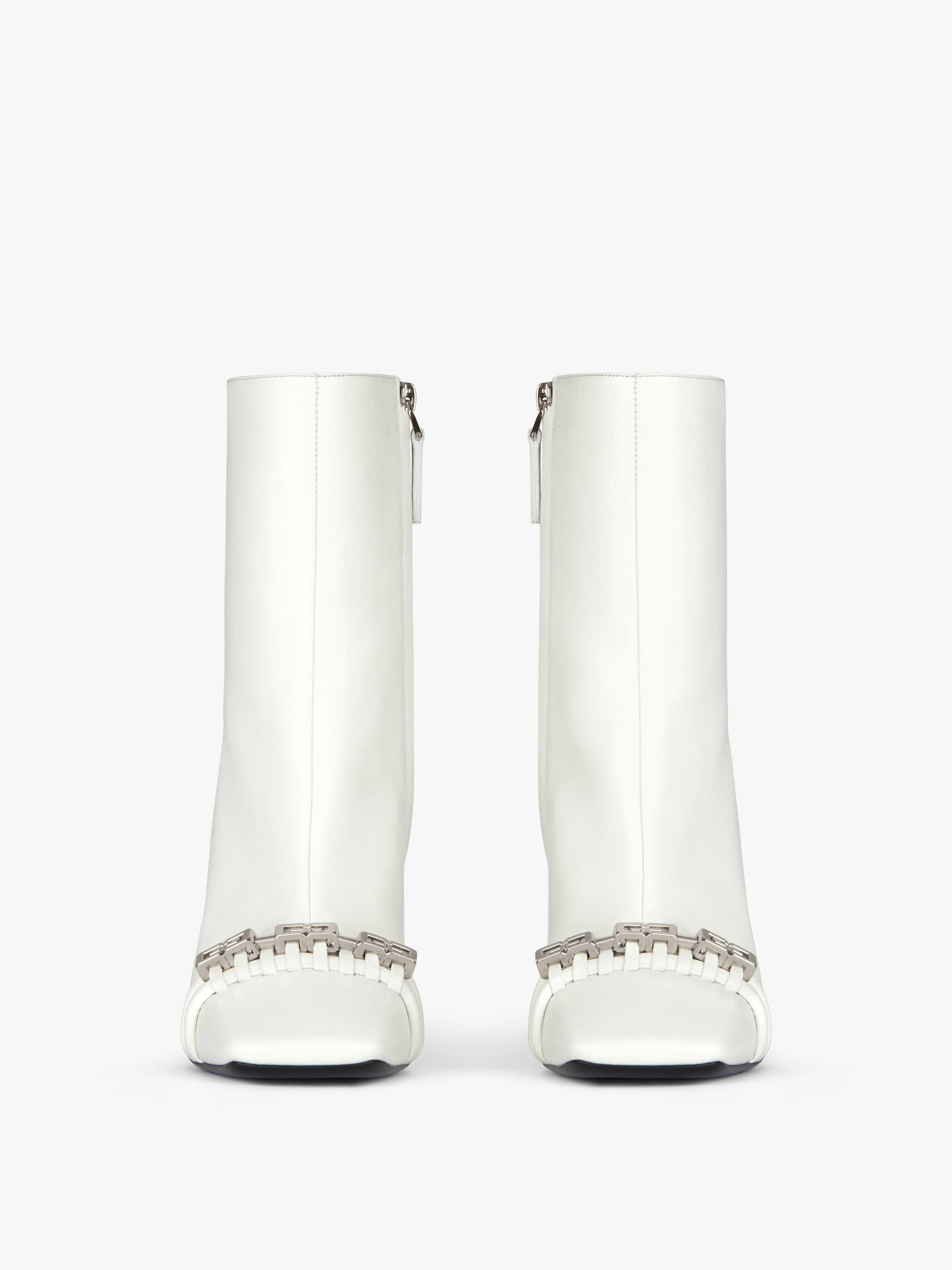 G WOVEN ANKLE BOOTS IN LEATHER - 2