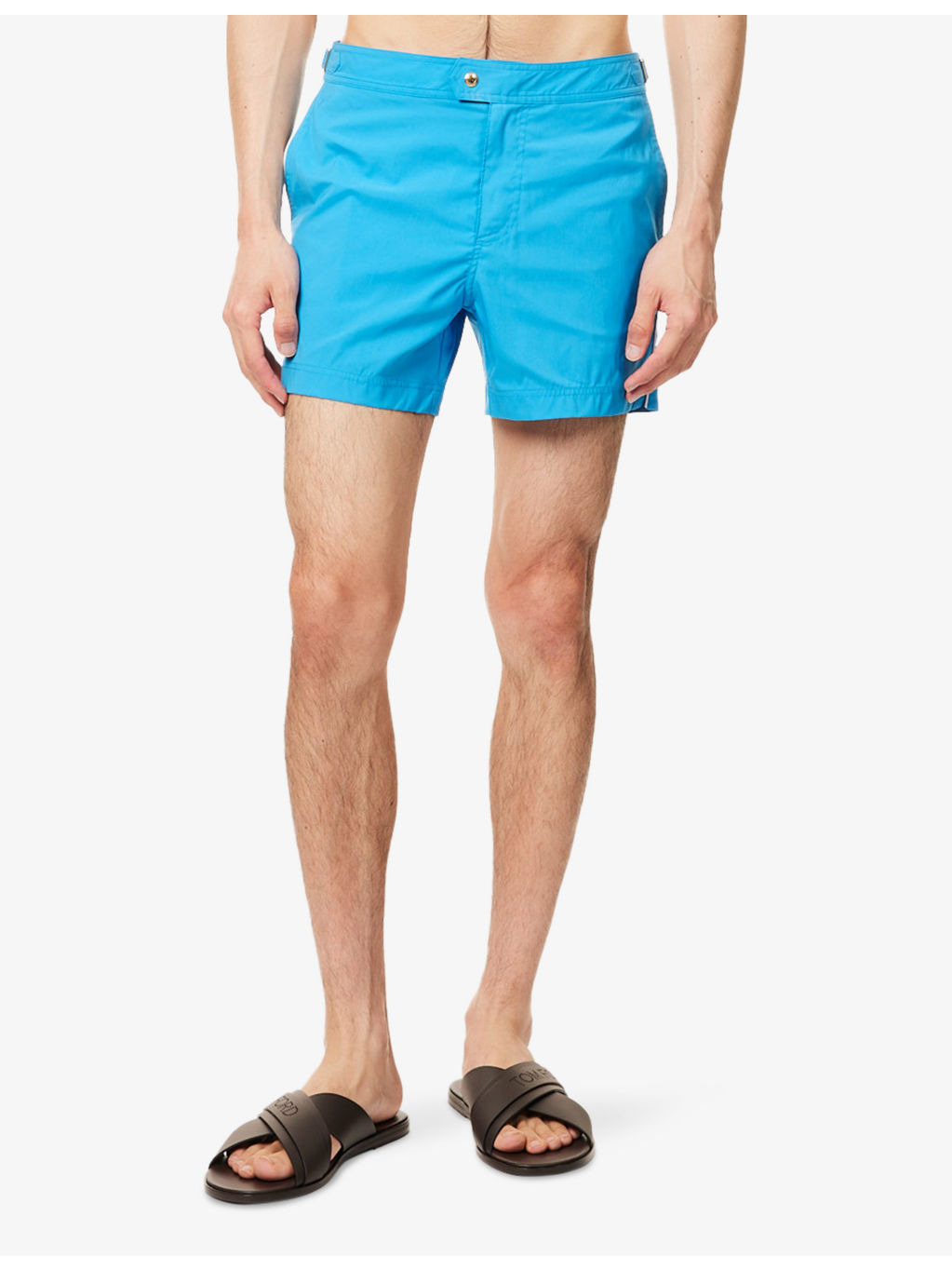 Regular-Fit Contrasting-Piping Woven Swim Shorts - 3