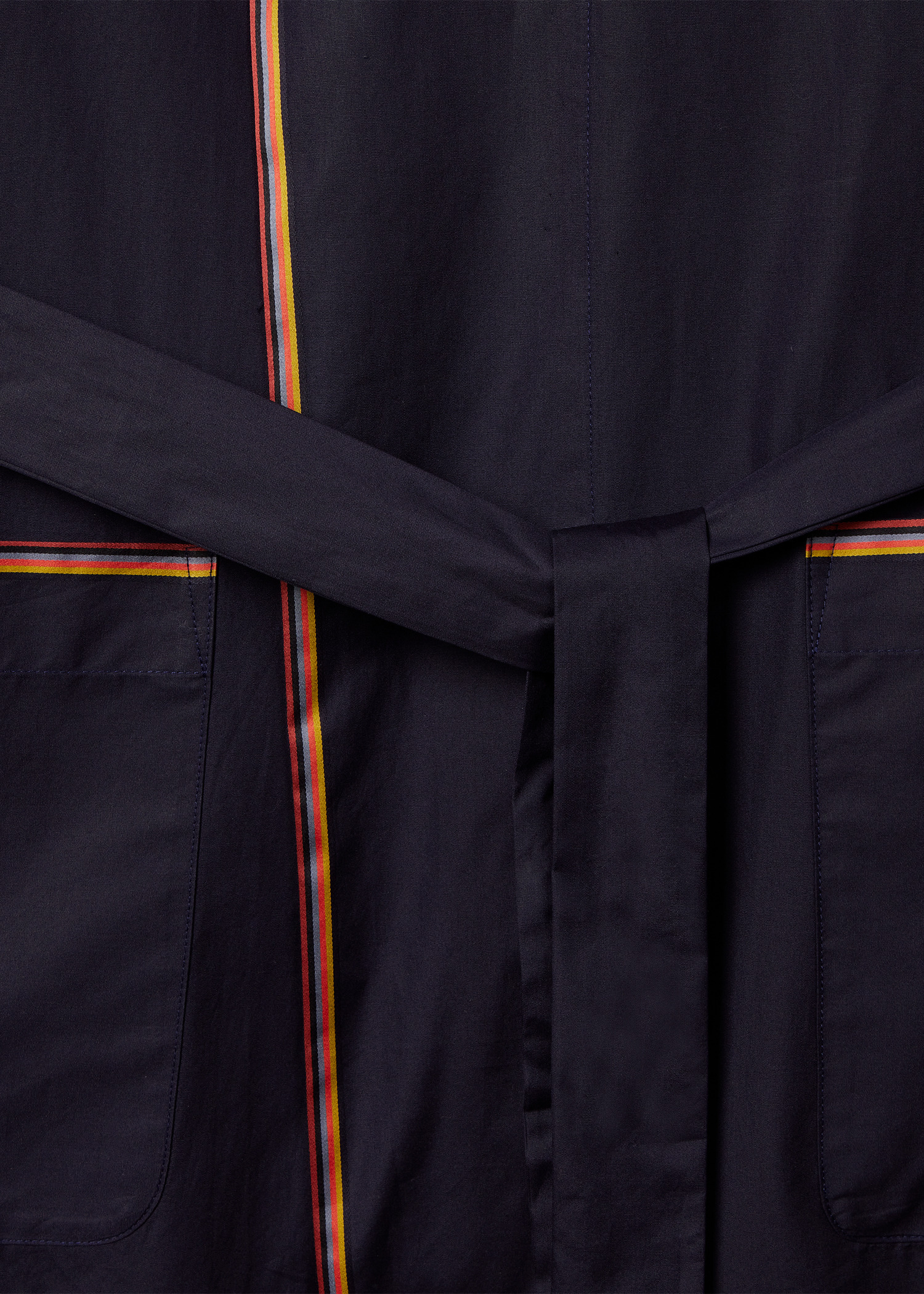 Dark Navy Cotton 'Artist Stripe' Dressing Gown - 2