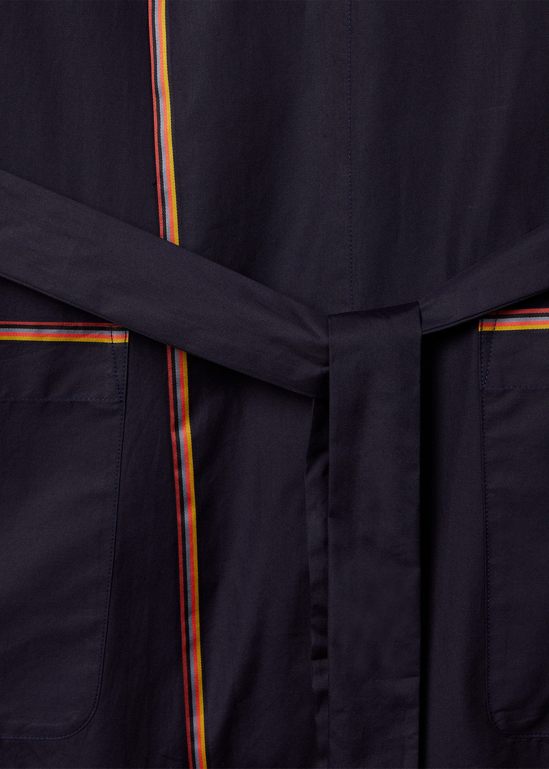 Paul Smith Dark Navy Cotton 'Artist Stripe' Dressing Gown outlook