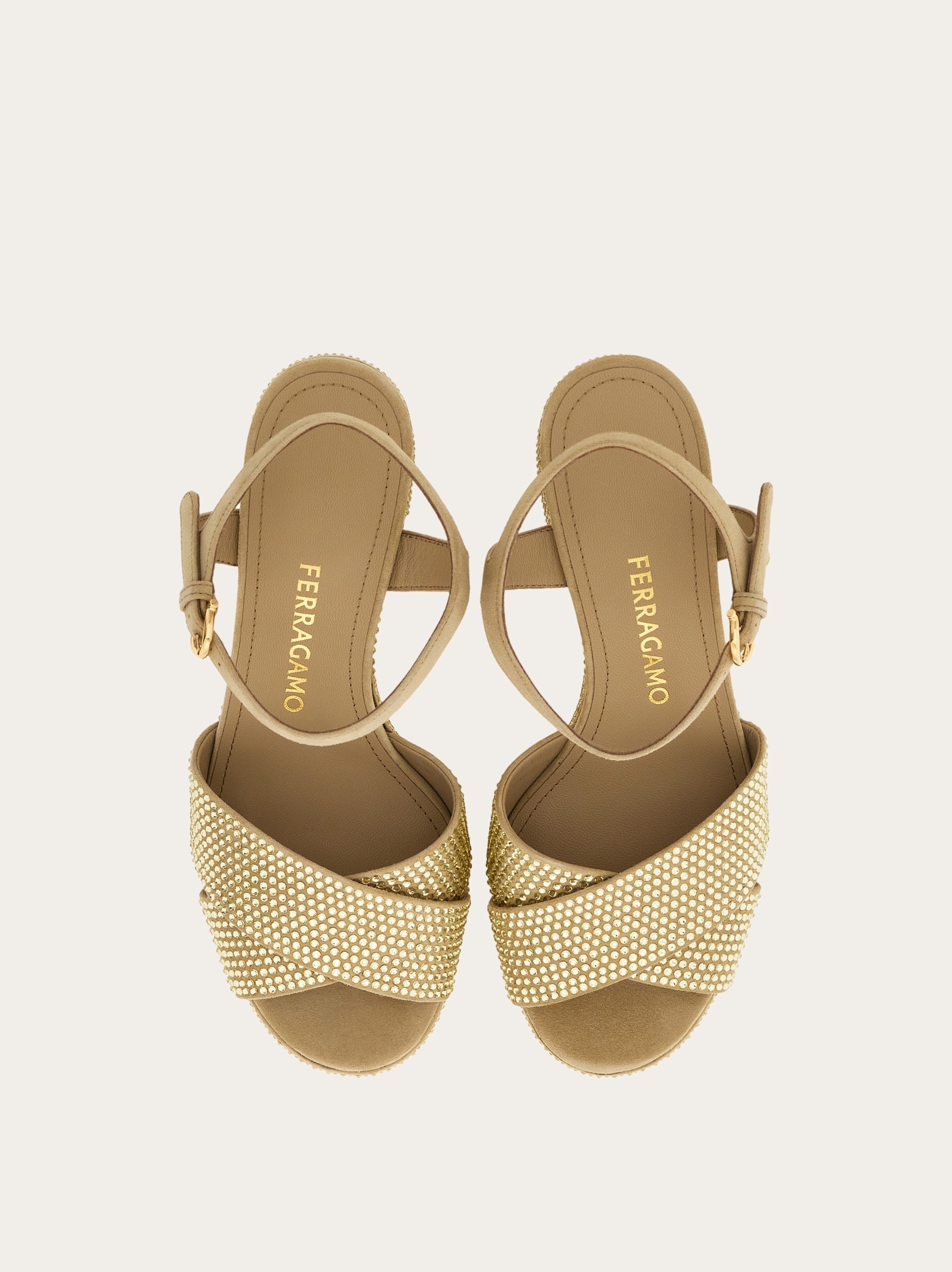 Crystal-embellished platform sandal - 2