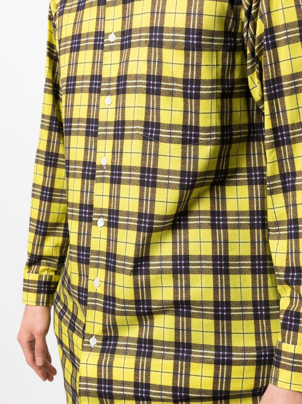 checked long-sleeve cotton shirt - 5