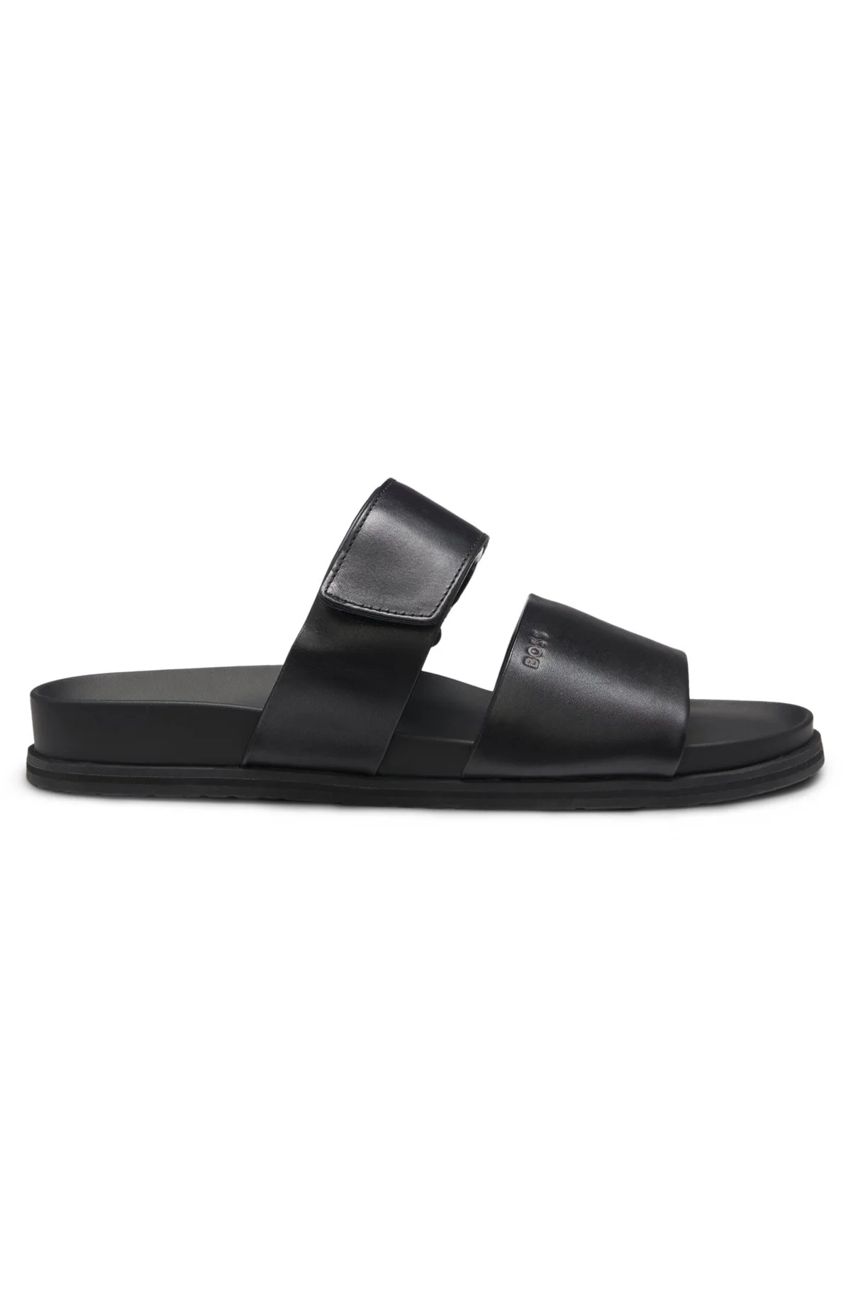 LEATHER SLIDES WITH RIPTAPE STRAP - 1