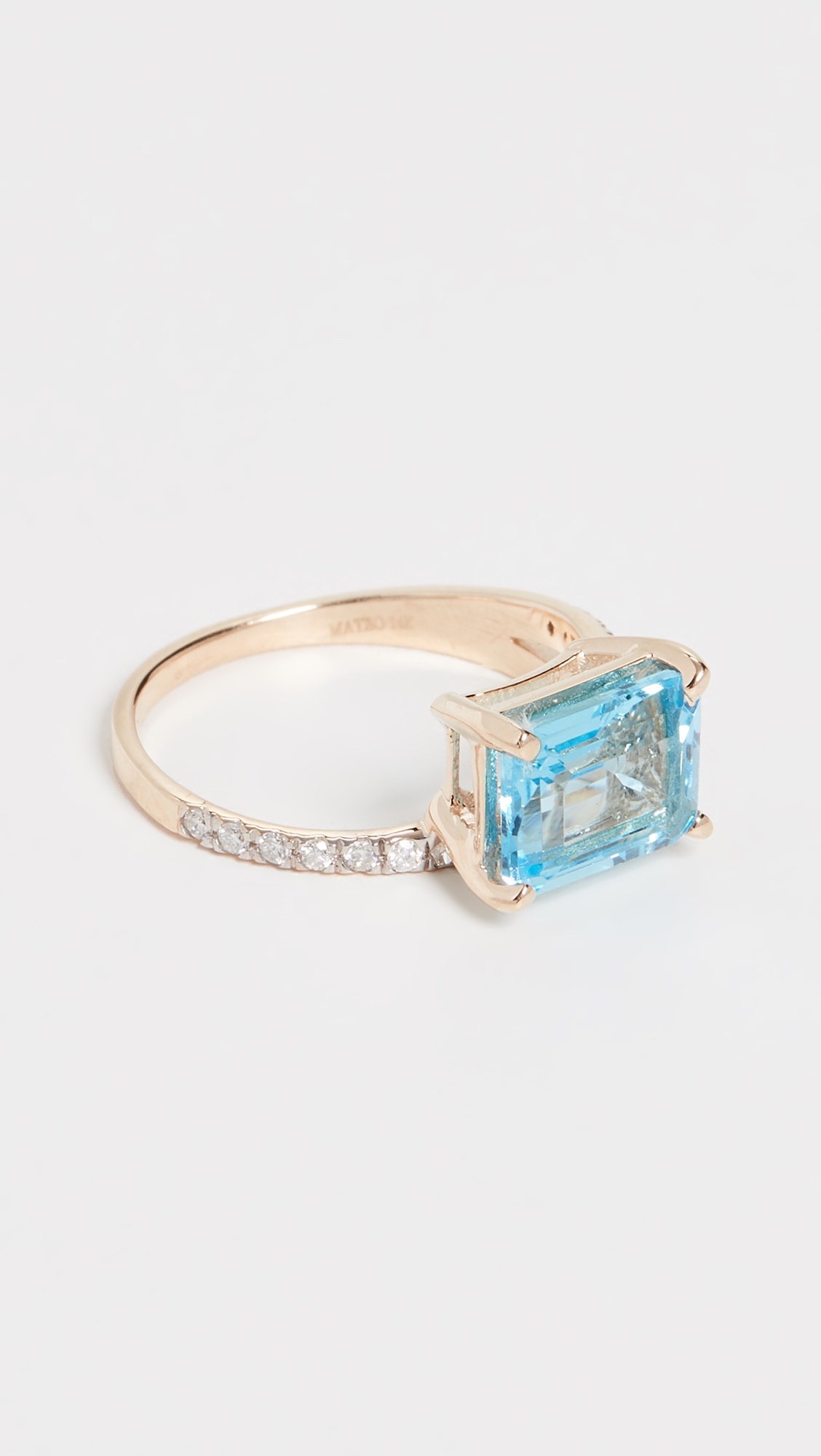 14k   Blue Topaz Point of Focus Ring - 5