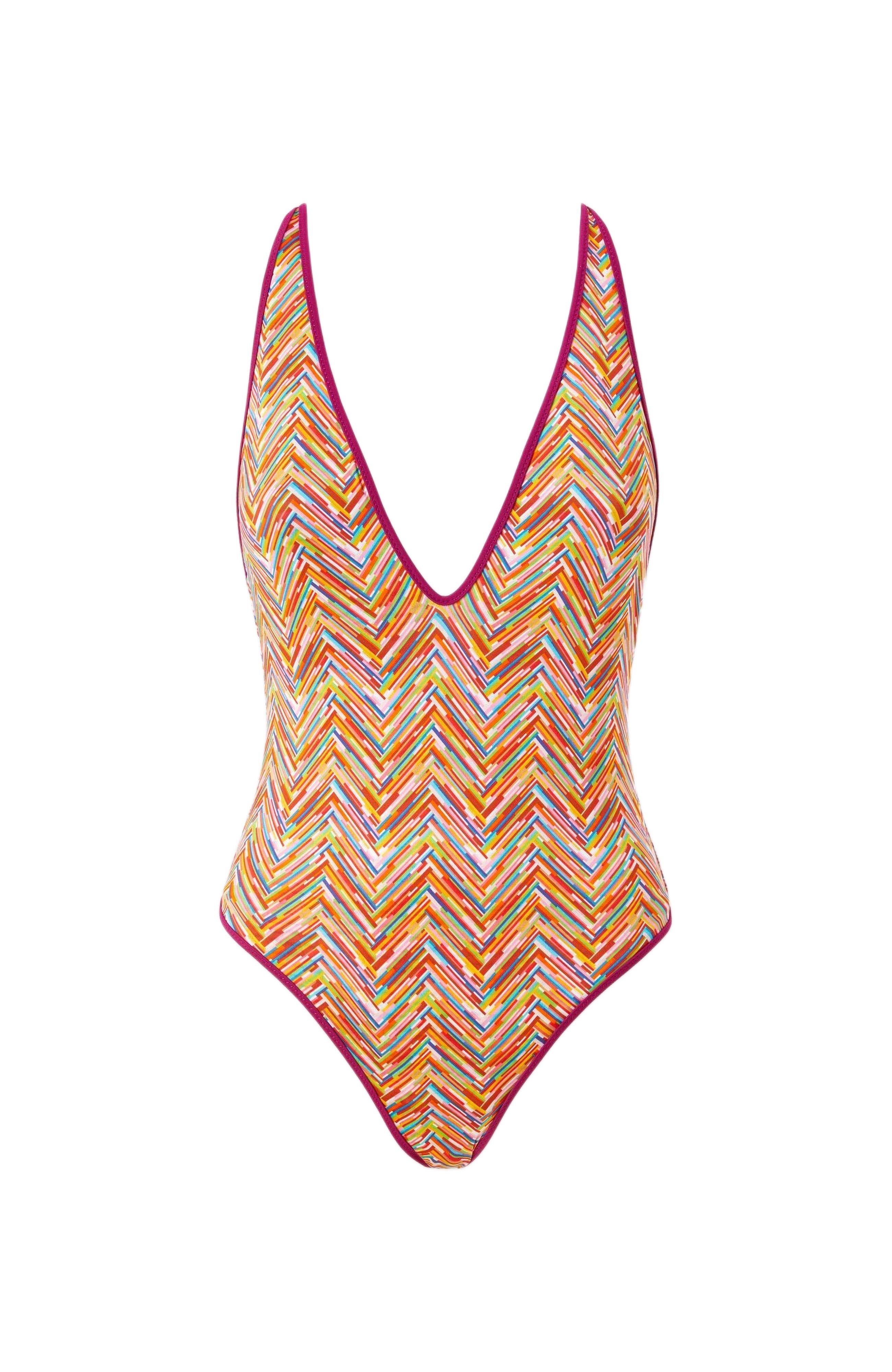 Missoni Reversible One-piece Swimsuit With Print And V-neck in Multicoloured at Nordstrom - 2