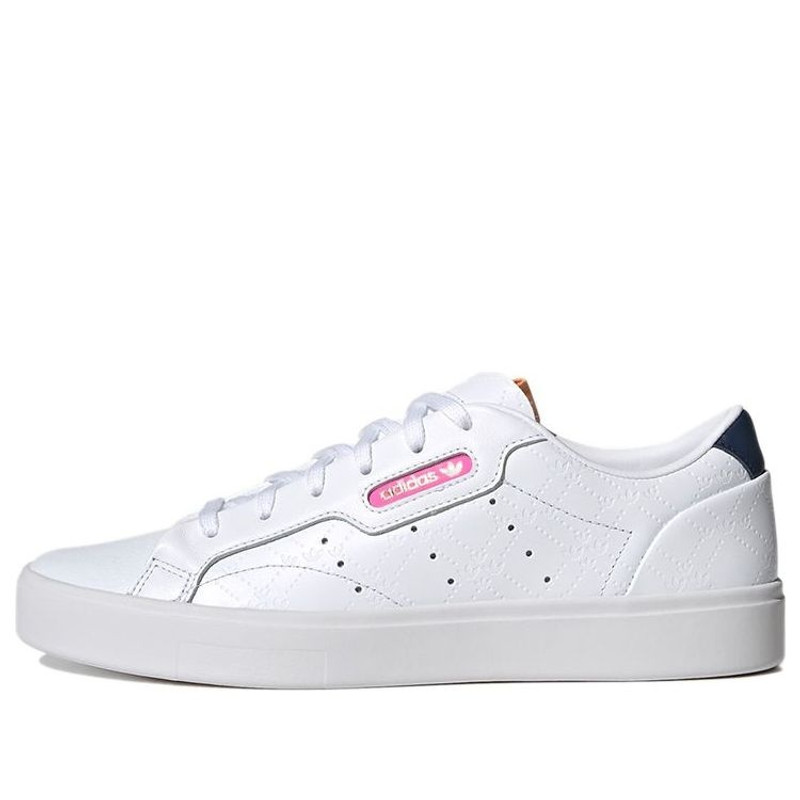 (WMNS) adidas originals Sleek 'Cloud White Crew Navy' FY6669 - 1