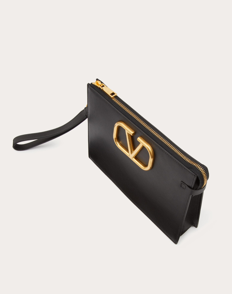 VLOGO SIGNATURE CALFSKIN POUCH 5