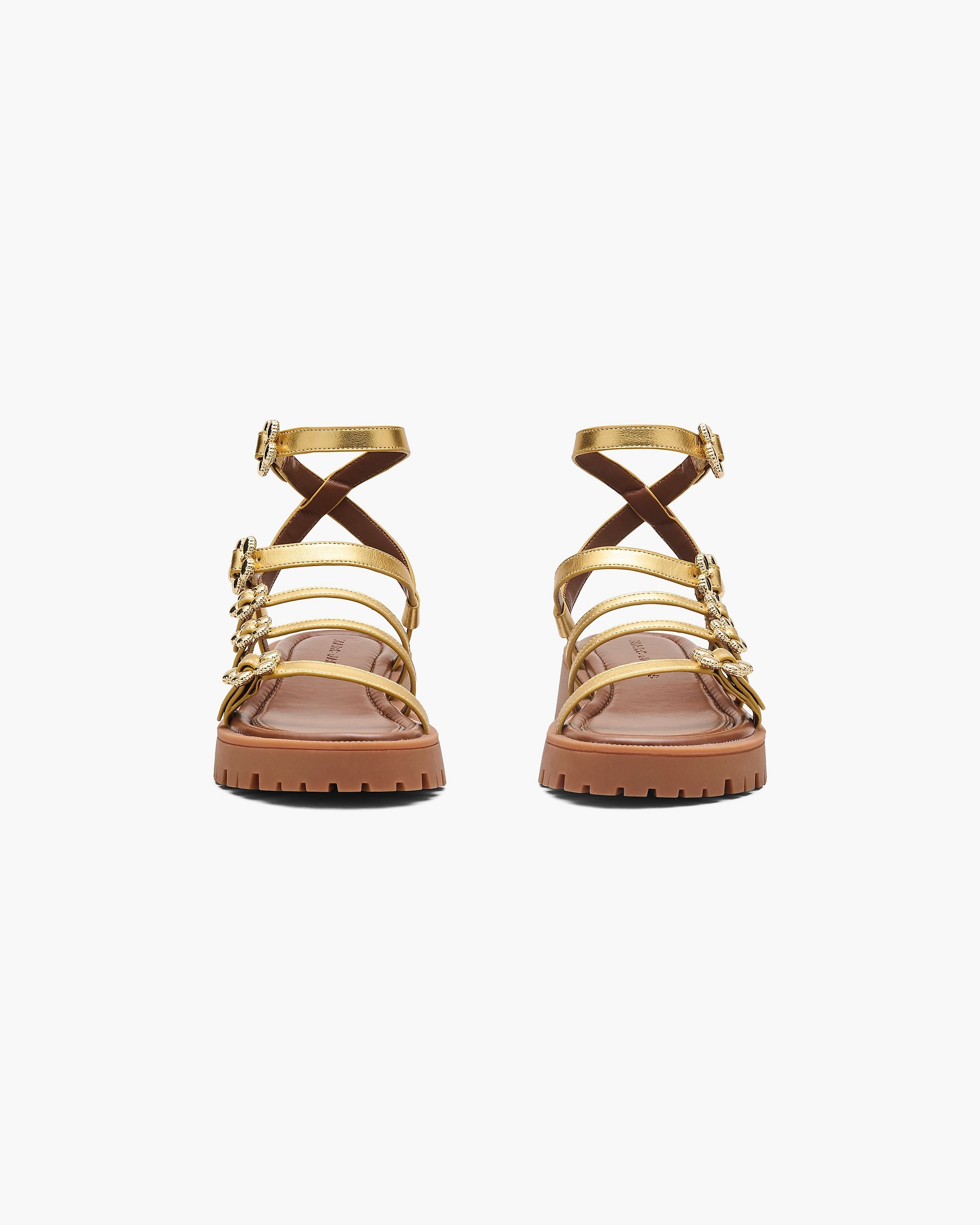 THE METALLIC LEATHER DAISY GLADIATOR SANDAL - 5