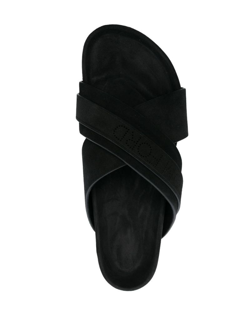TOM FORD suede logo-stamp slides | REVERSIBLE