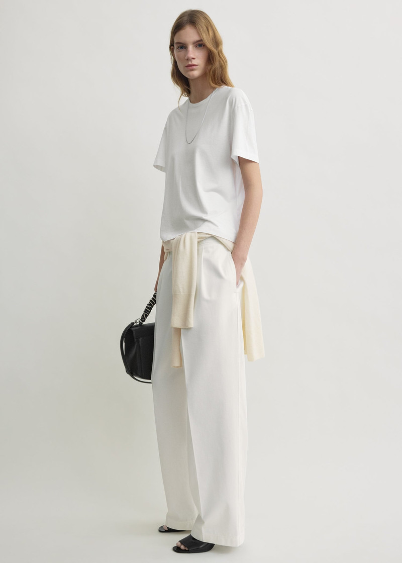 TOTEME Relaxed chino trousers white outlook