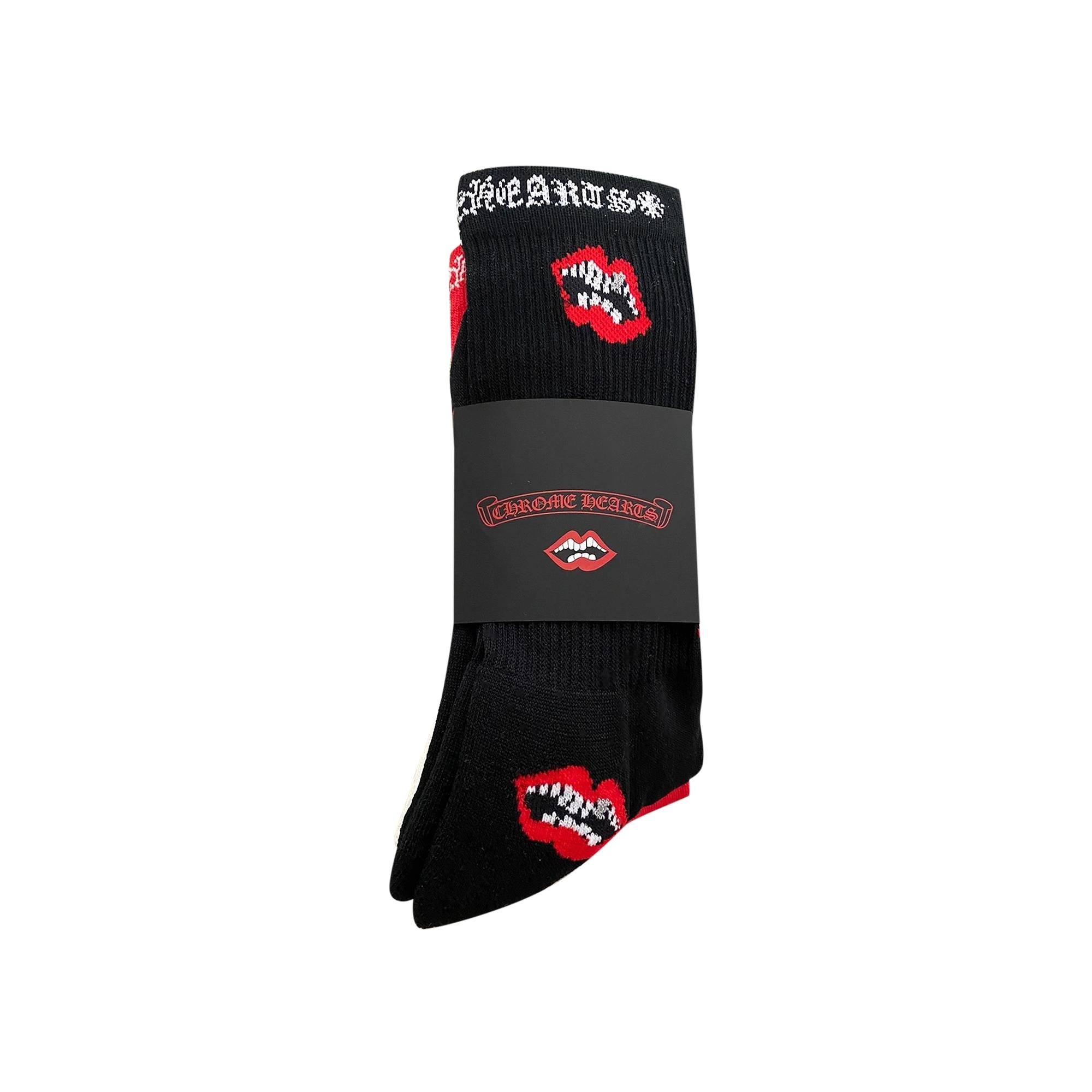 Chrome Hearts 3-Pack Chomper Socks 'Multicolor' - 1