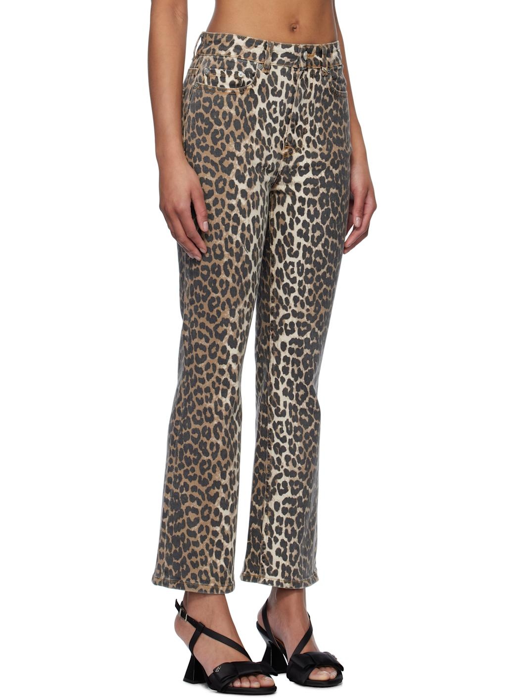 Brown Leopard Betzy Cropped Jeans - 2