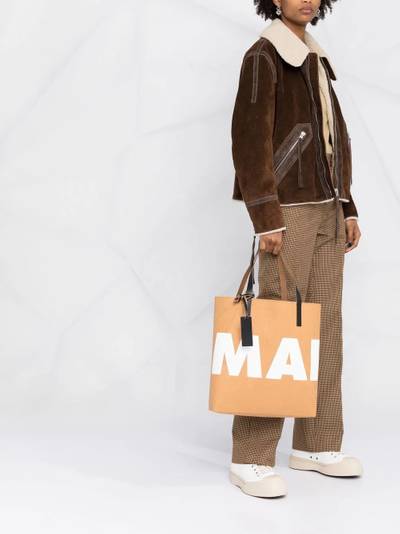 Marni logo-print tote bag outlook