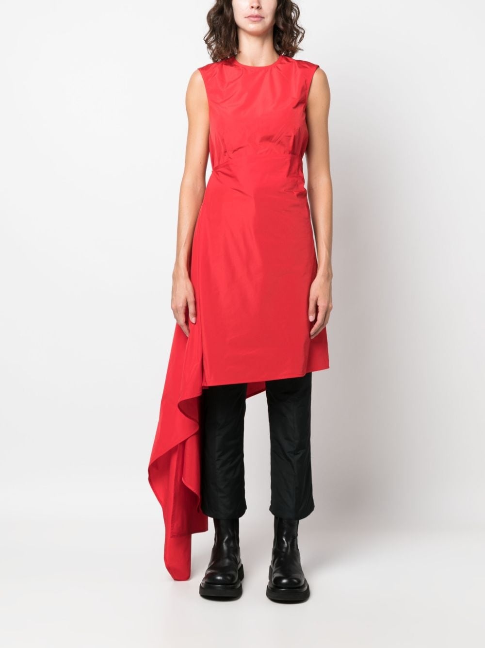 detachable-panel sleeveless blouse - 2