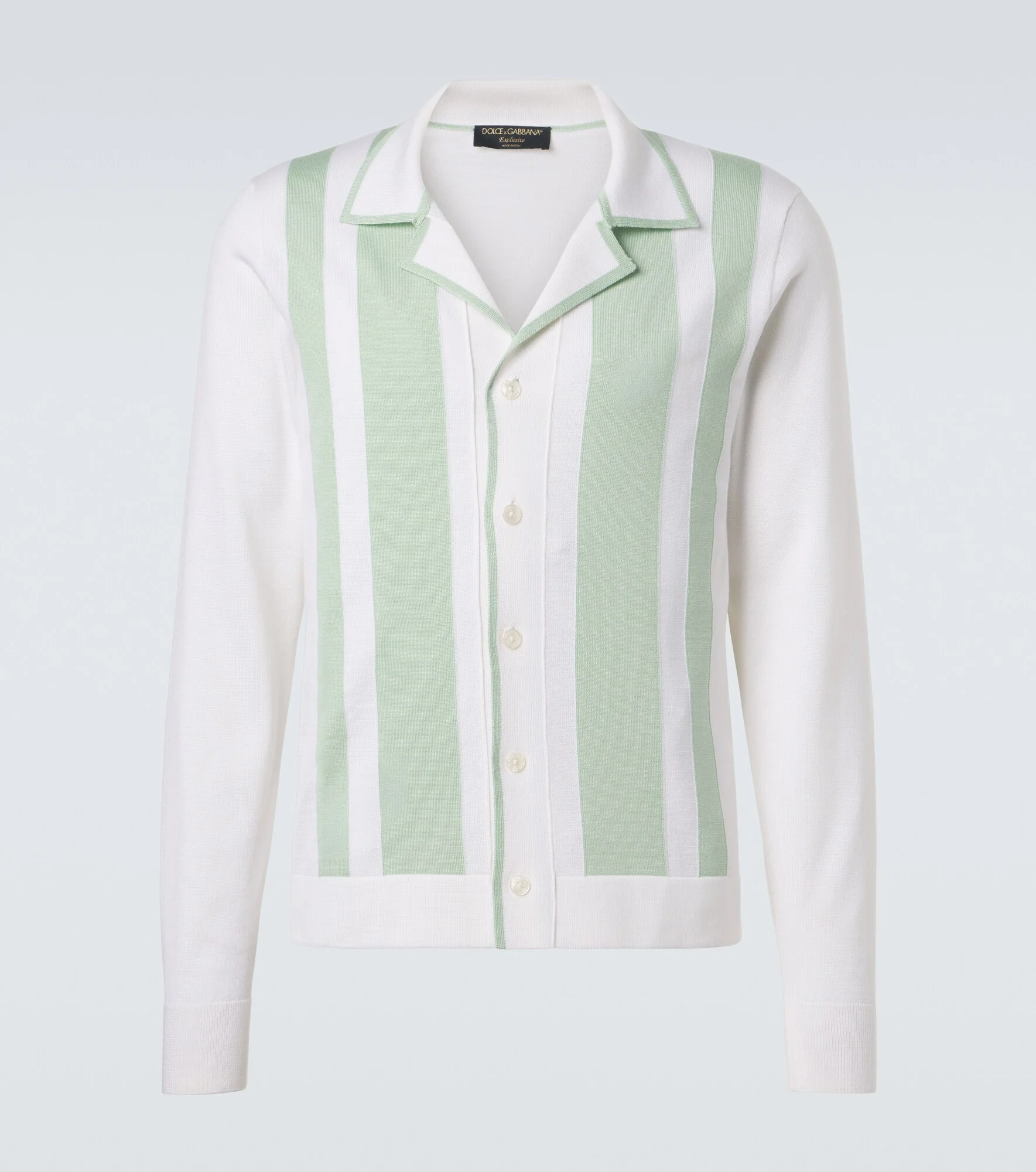 Striped wool and silk shirt - 1