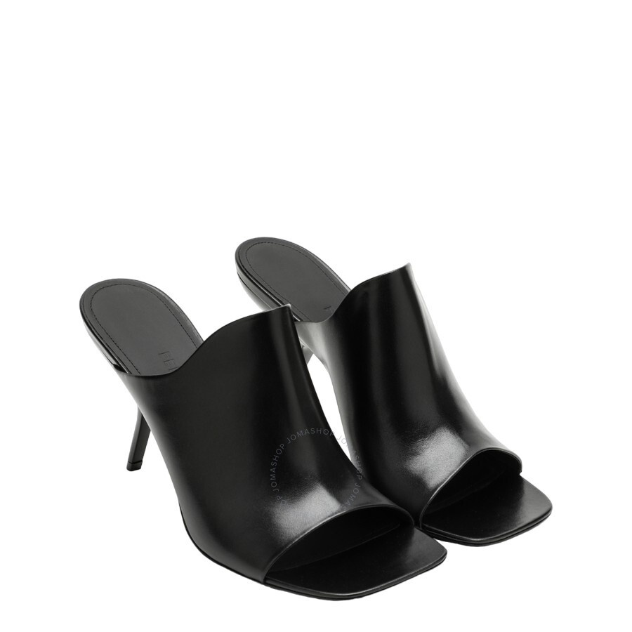 Salvatore Ferragamo Black Nappa Open-Toe Slide Sandals - 2