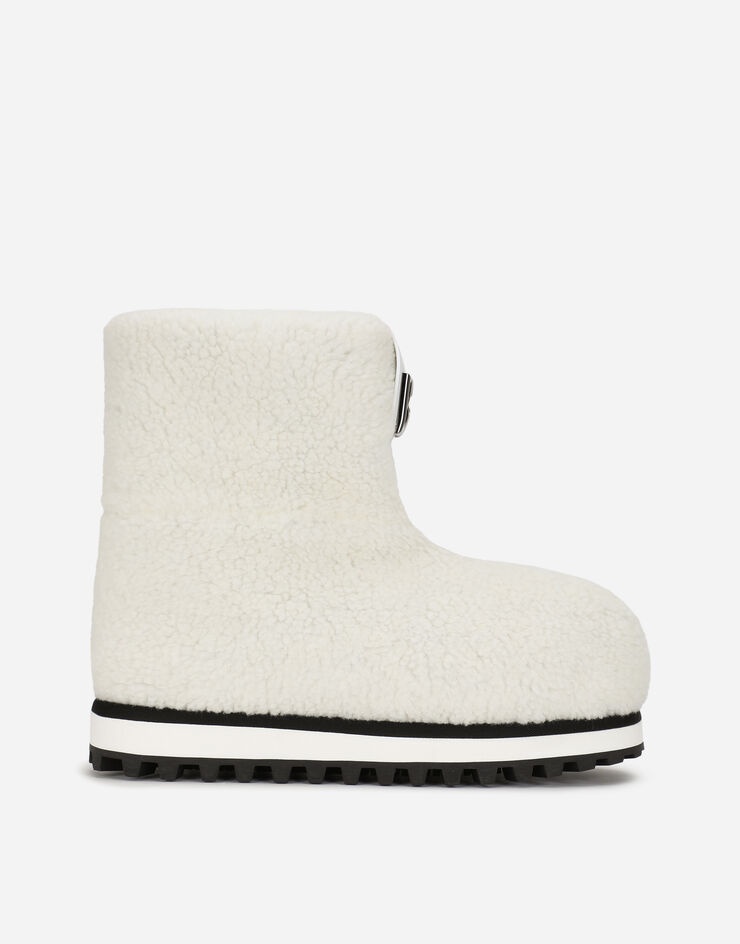 Faux fur city boots with DG logo - 1