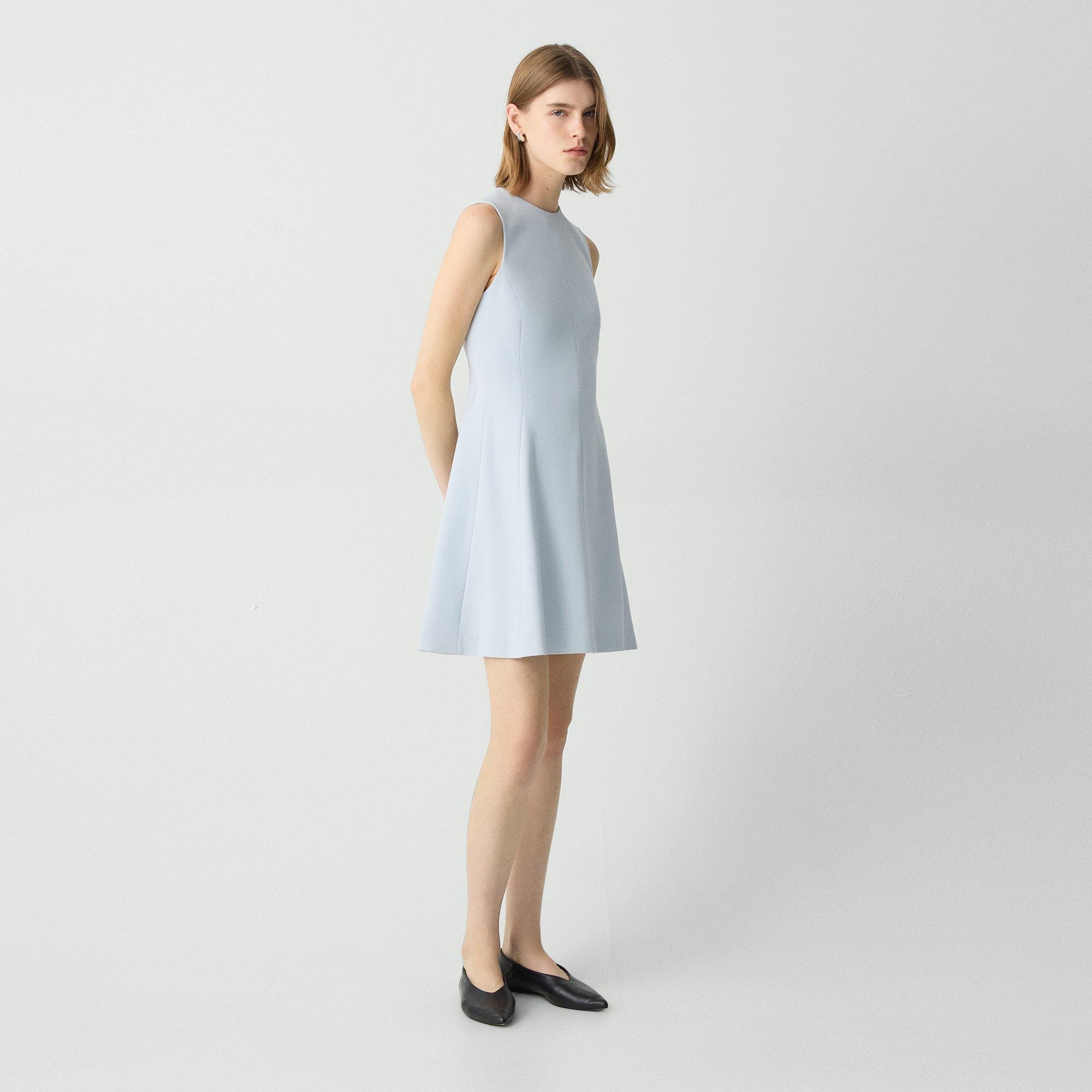 Fit-and-Flare Dress in Admiral Crepe - 3