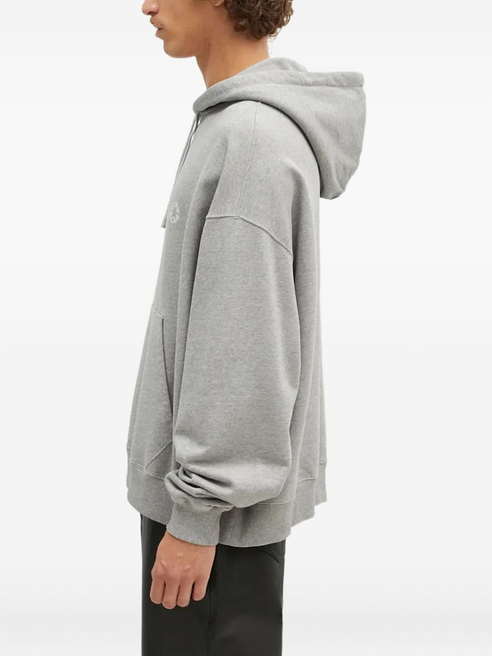 logo-embroidered hoodie - 2